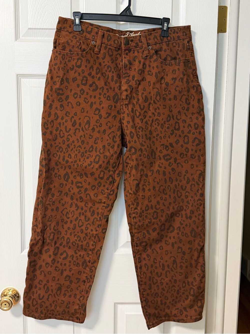 Womens Universal Thread Leopard Animal Print Jeans sz 12/31